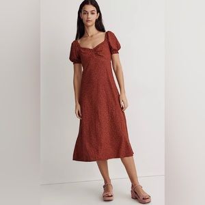 sweetheart puff-sleeve midi dress madewell